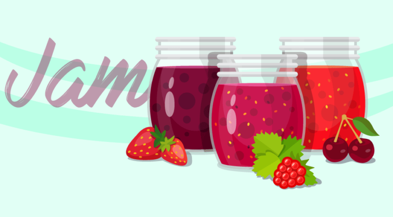Jam illustration with production process