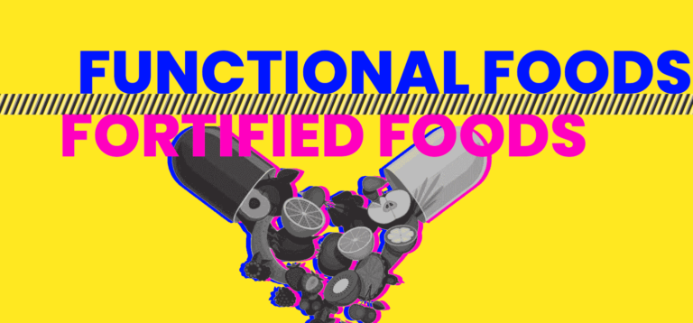 Functional Food illustration with fortified food