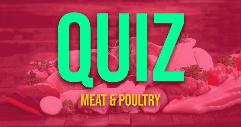 Meat and Poultry with quiz text
