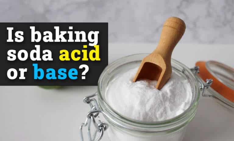Baking soda with Is baking soda acid or base? text