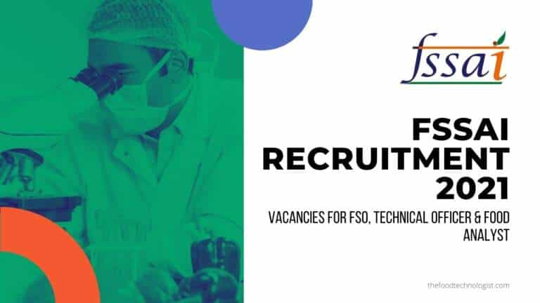 FSSAI Vacancies 2021 Apply Now Recruitment poster